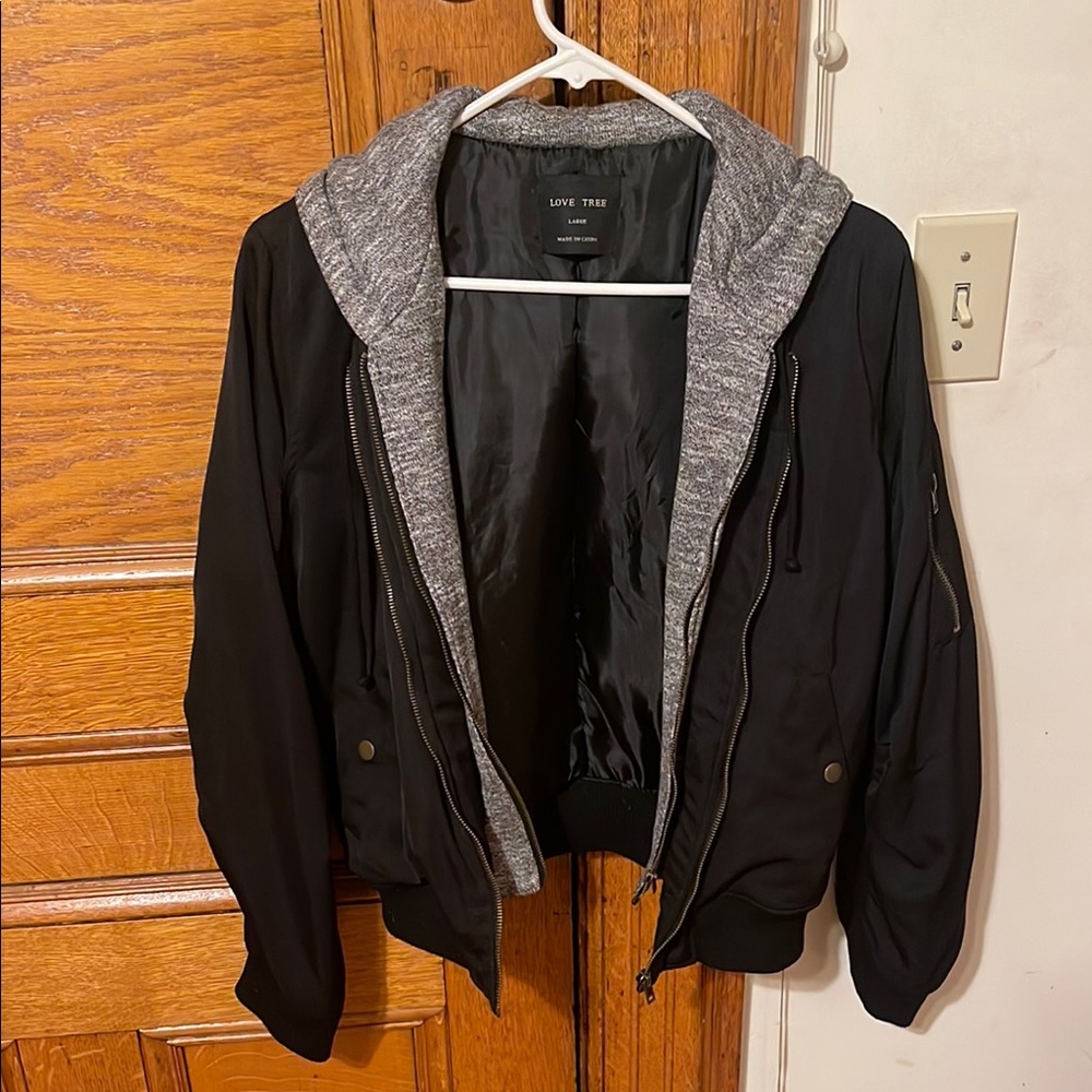 Black and Gray Love Tree Women’s Jacket